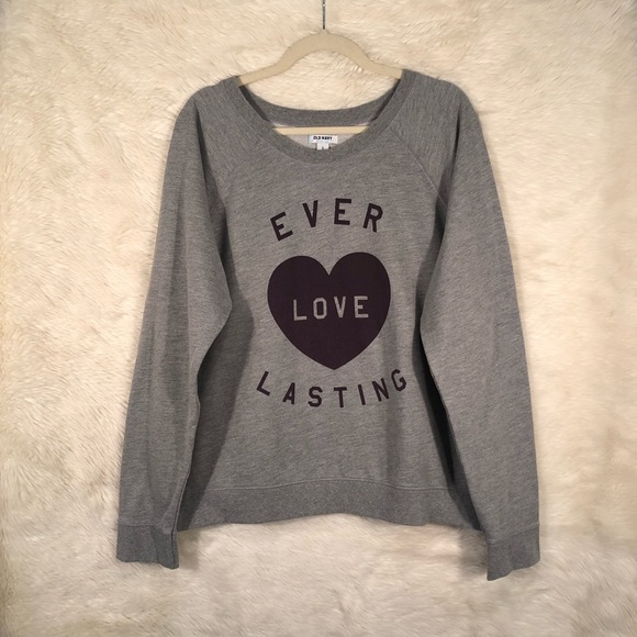 Old Navy Grey & Purple Graphic Sweatshirt - Picture 6 of 7